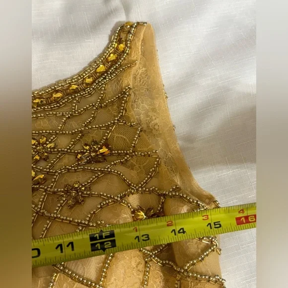 (T4) LUCCI LU sequin embroidered prom or special occasion dress, size 6 - Picture 7 of 15